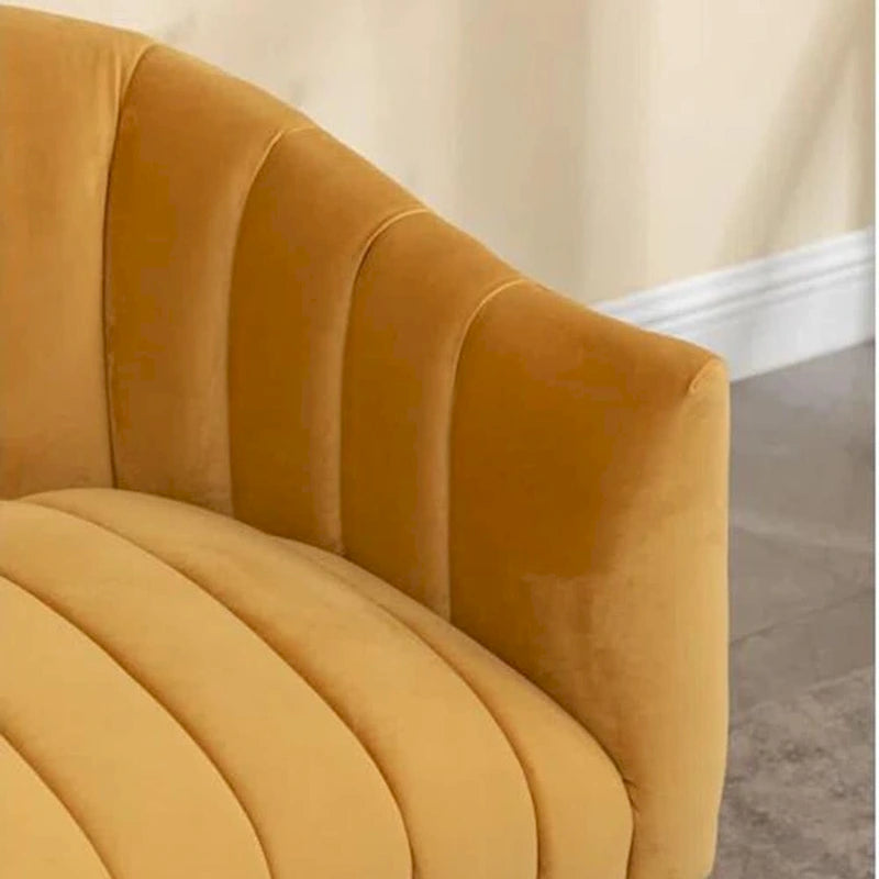 Canapé Loveseat 2 places confortable et glamour moderne avec pieds en métal (50) et dossier capitonné incurvé