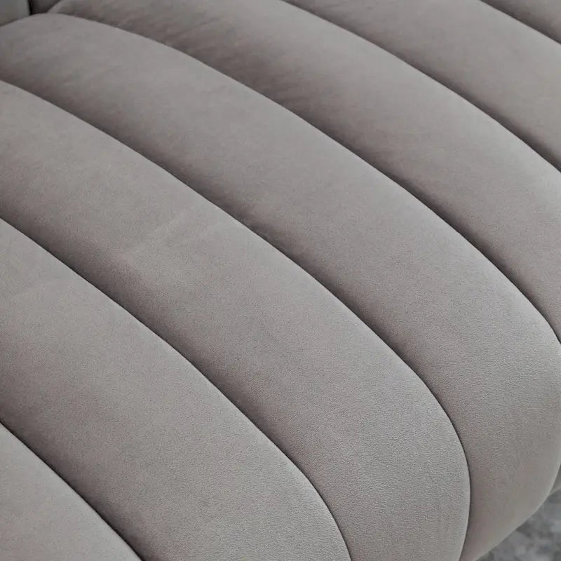 Canapé Loveseat 2 places confortable et glamour moderne avec pieds en métal (50) et dossier capitonné incurvé