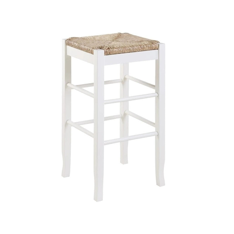 Tabouret de bar carré tressé de 74 cm