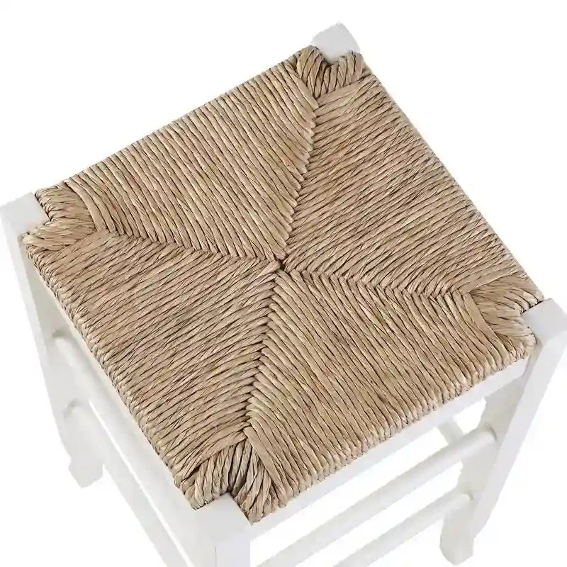 Tabouret de bar carré tressé de 74 cm