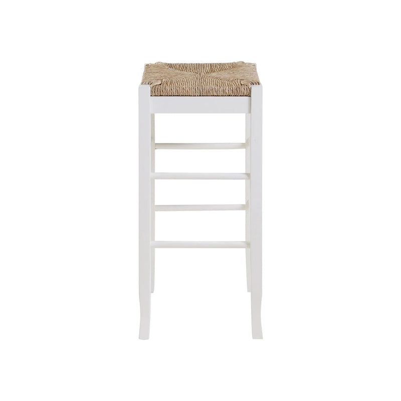 Tabouret de bar carré tressé de 74 cm