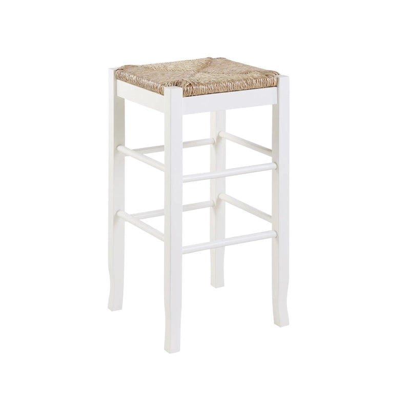 Tabouret de bar carré tressé de 74 cm