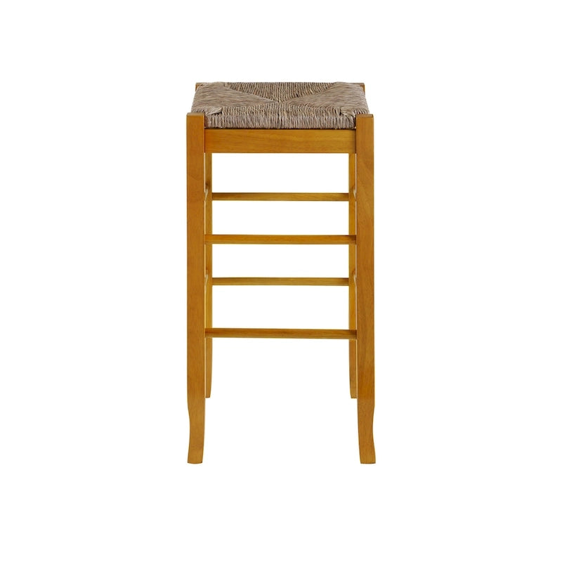 Tabouret de bar carré tressé de 74 cm