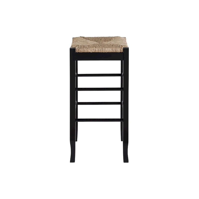 Tabouret de bar carré tressé de 74 cm