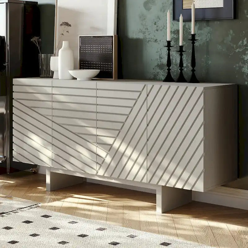 Buffet Bahut à 4 portes en bois du milieu du siècle