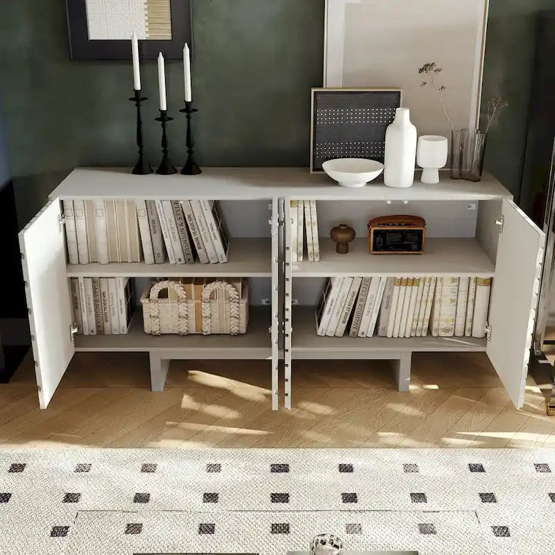 Buffet Bahut à 4 portes en bois du milieu du siècle