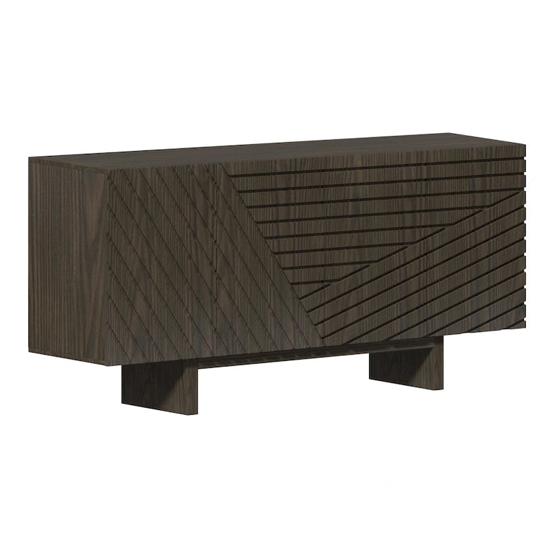 Buffet Bahut à 4 portes en bois du milieu du siècle