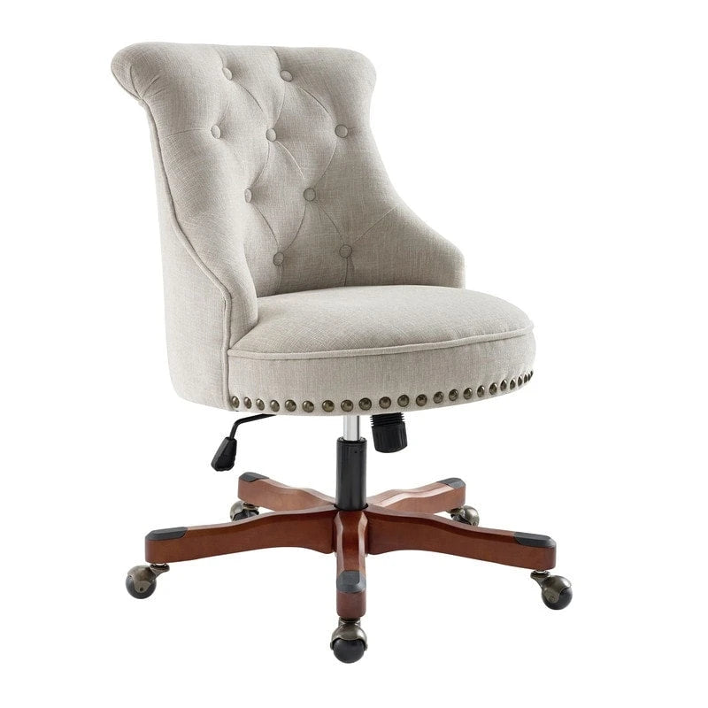 Chaise de bureau pivotante naturelle
