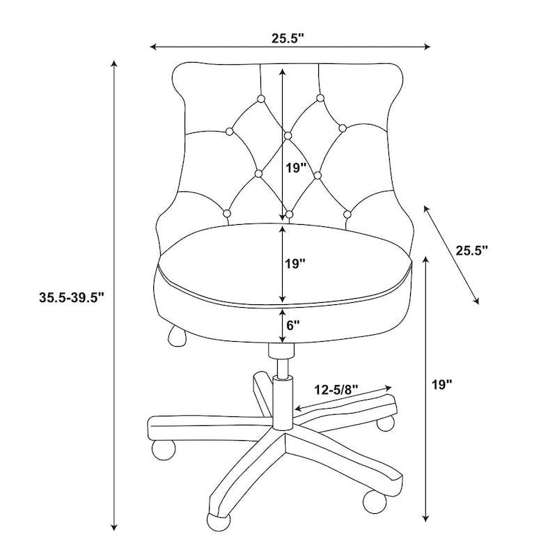 Chaise de bureau pivotante naturelle