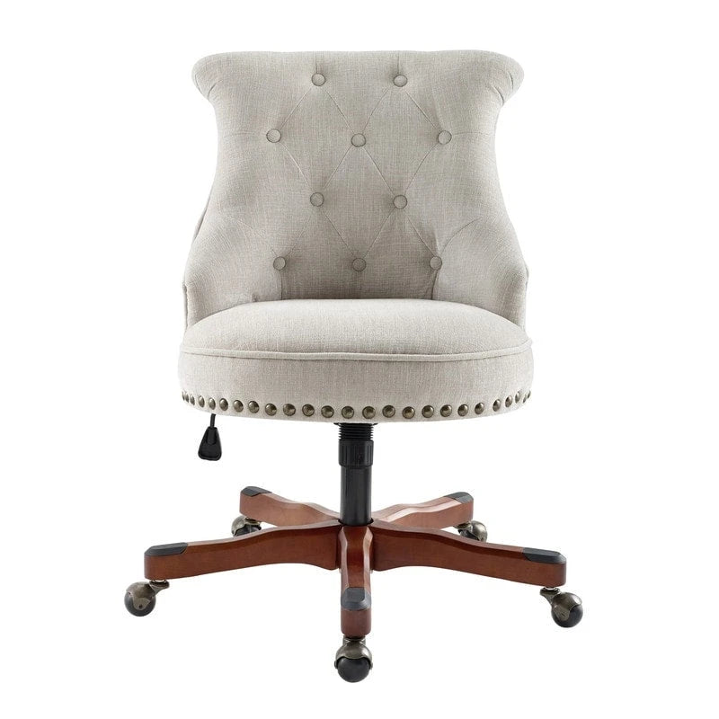 Chaise de bureau pivotante naturelle