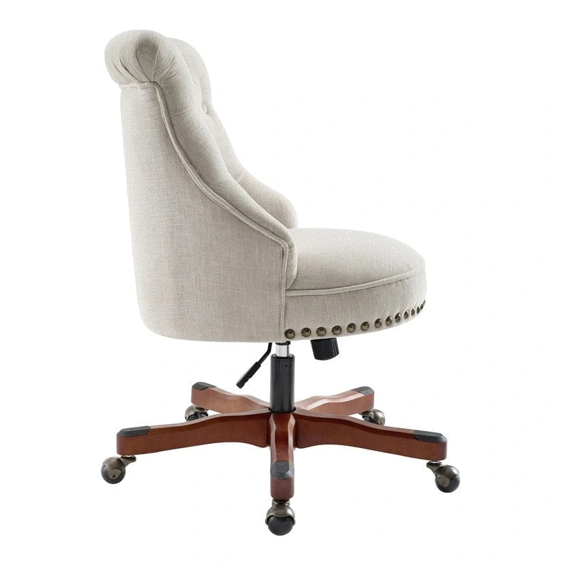 Chaise de bureau pivotante naturelle