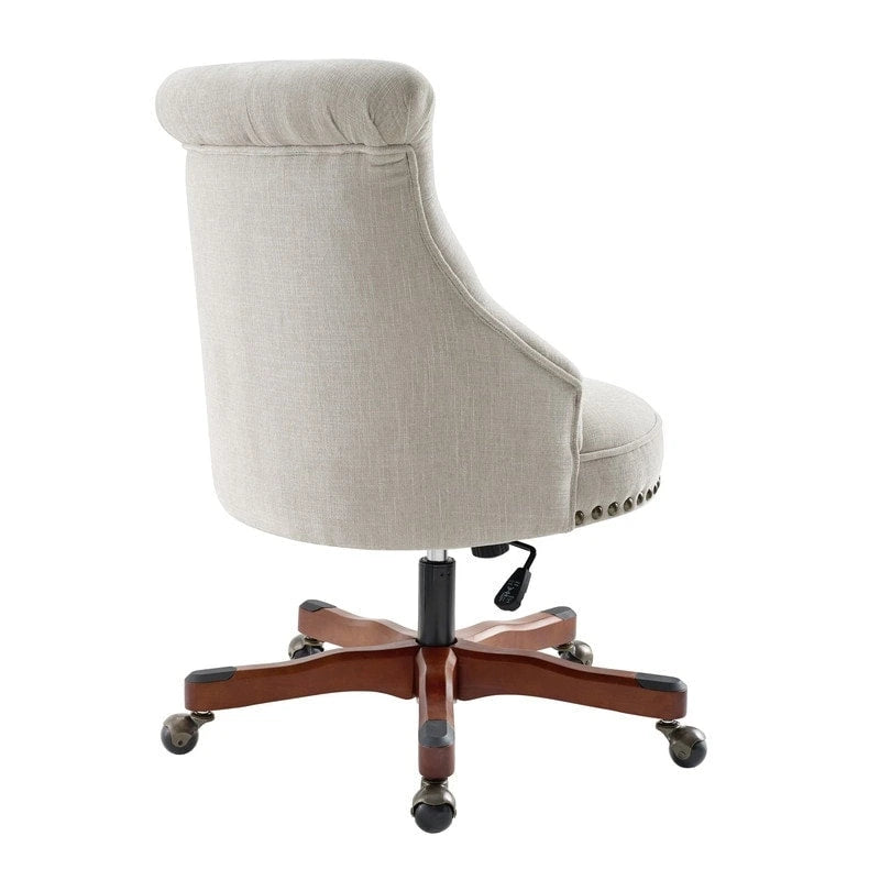 Chaise de bureau pivotante naturelle