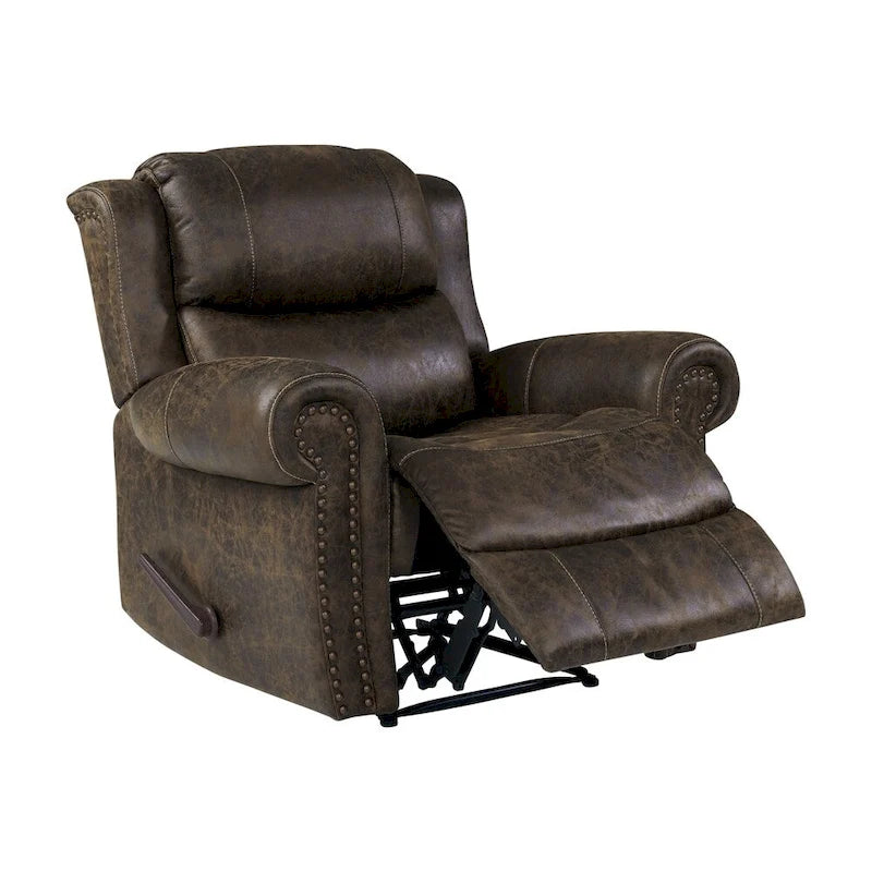 Fauteuil inclinable mural à bras arrondis, très grand format