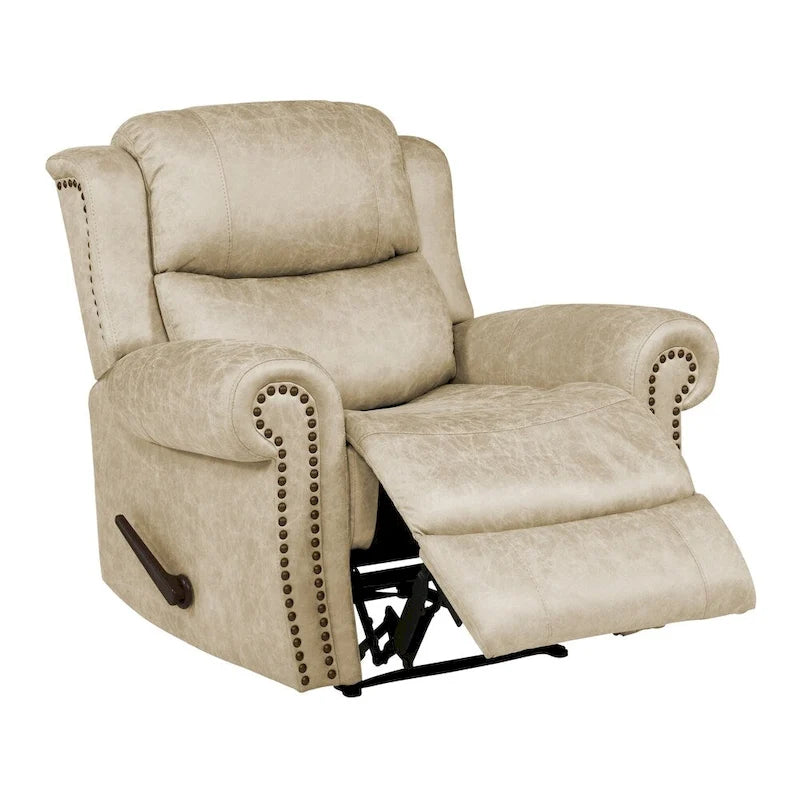 Fauteuil inclinable mural à bras arrondis, très grand format