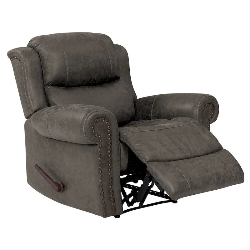 Fauteuil inclinable mural à bras arrondis, très grand format