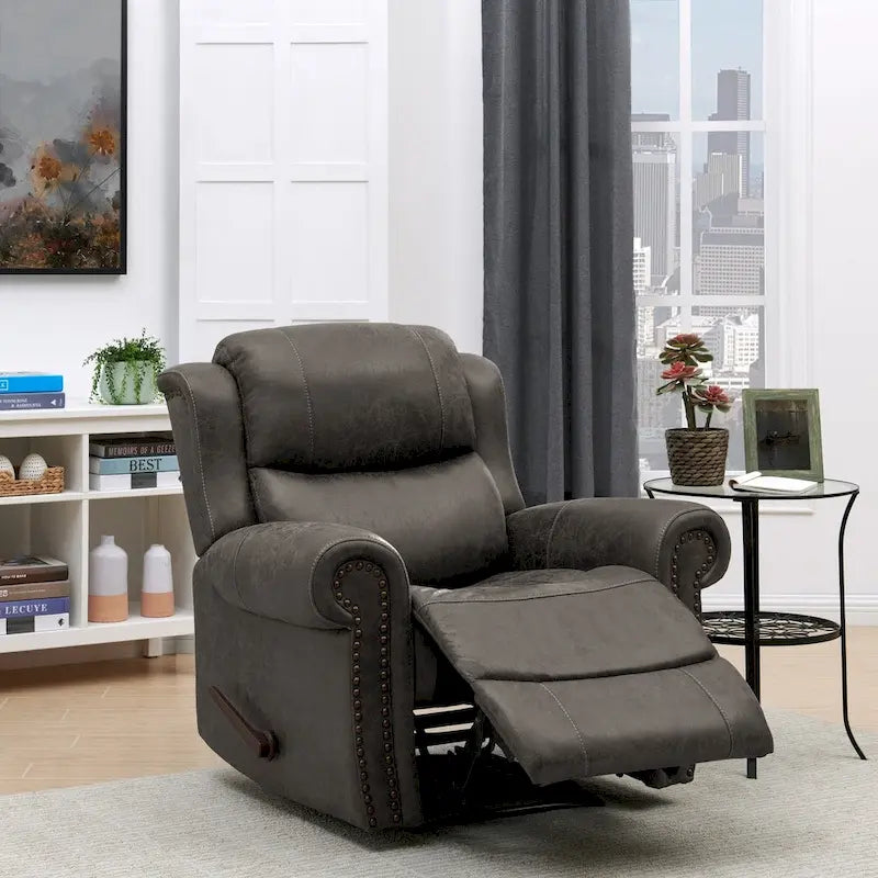 Fauteuil inclinable mural à bras arrondis, très grand format