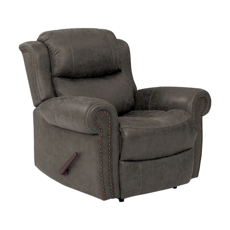 Fauteuil inclinable mural à bras arrondis, très grand format