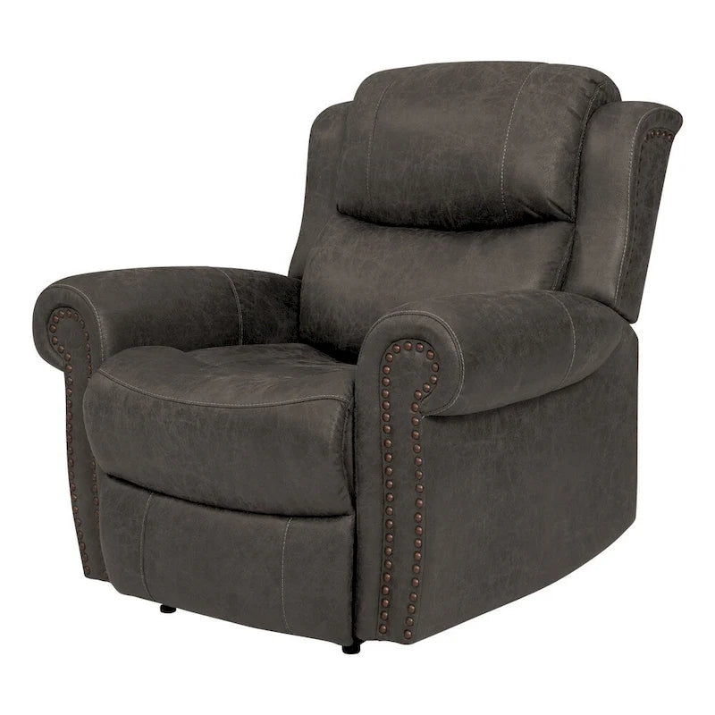 Fauteuil inclinable mural à bras arrondis, très grand format