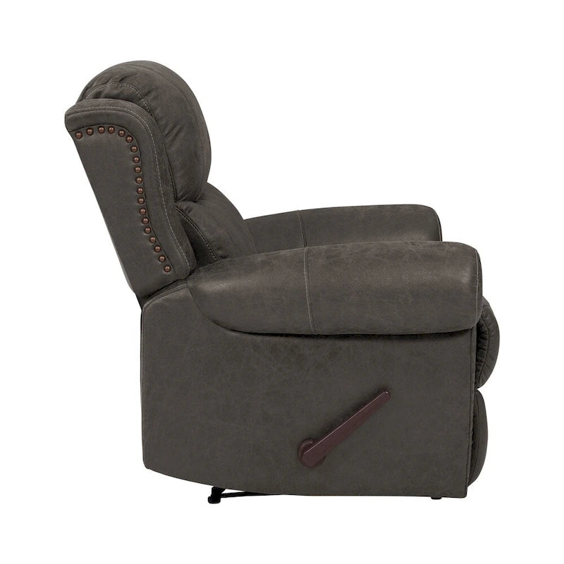 Fauteuil inclinable mural à bras arrondis, très grand format