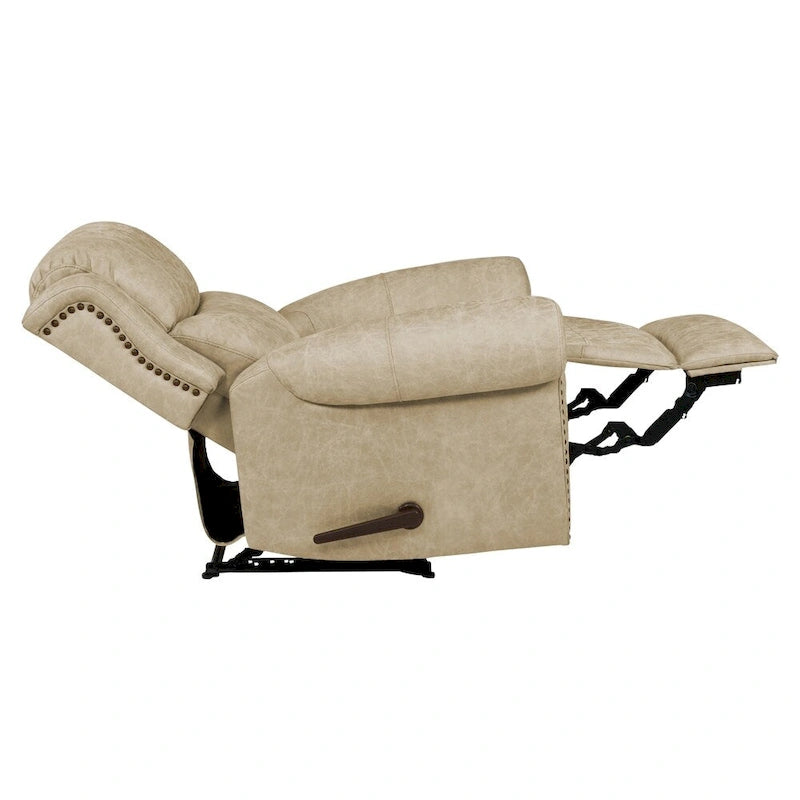 Fauteuil inclinable mural à bras arrondis, très grand format