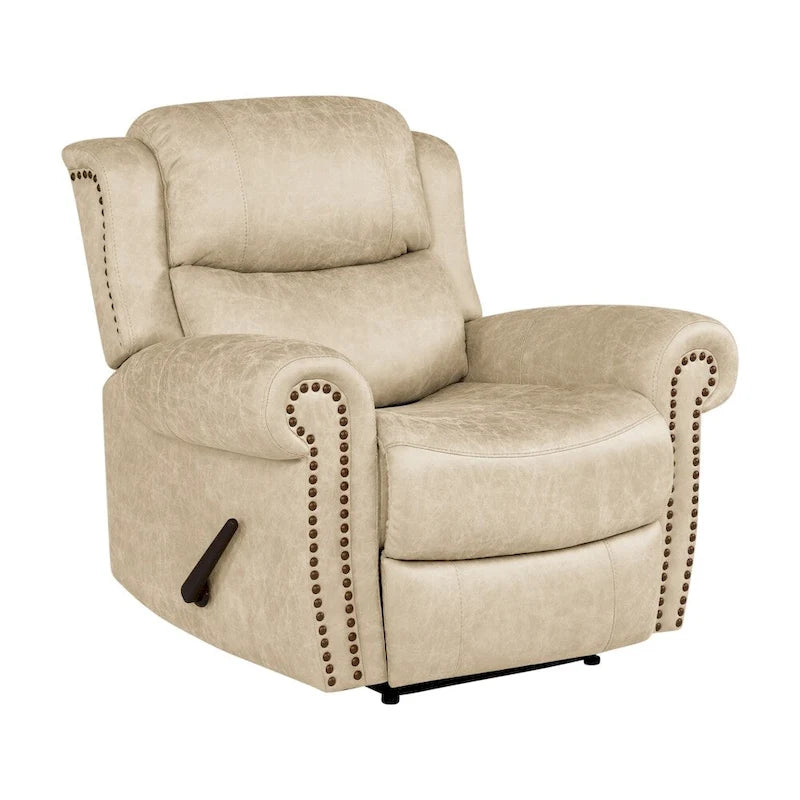 Fauteuil inclinable mural à bras arrondis, très grand format