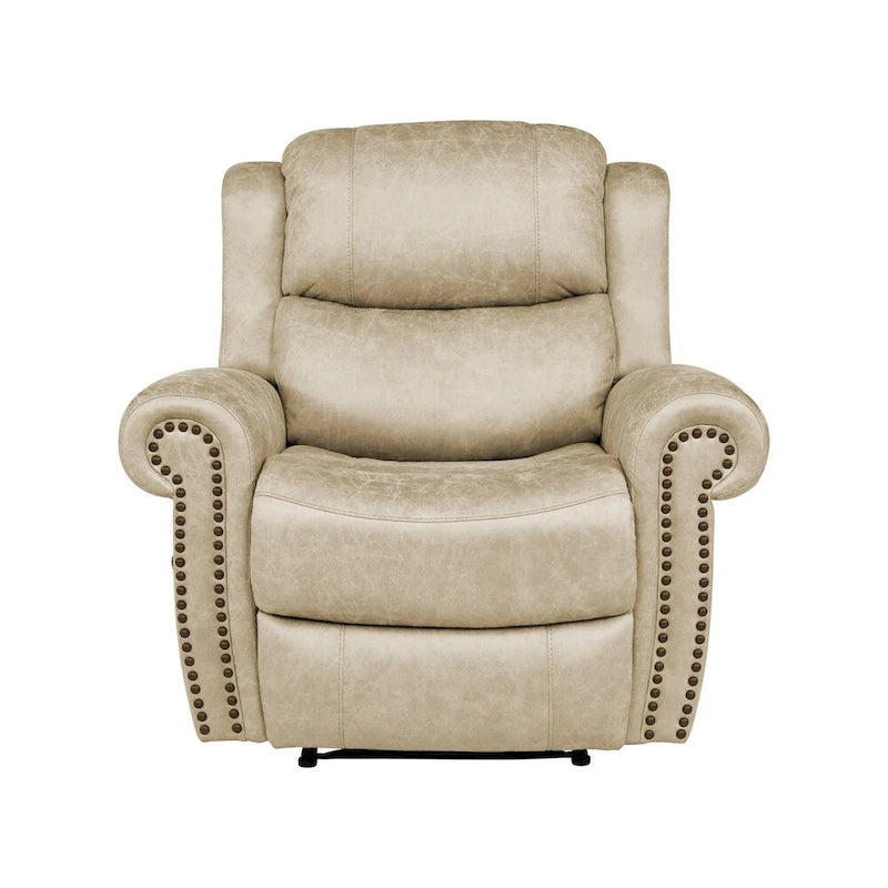 Fauteuil inclinable mural à bras arrondis, très grand format