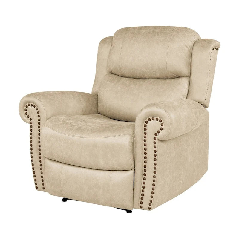 Fauteuil inclinable mural à bras arrondis, très grand format
