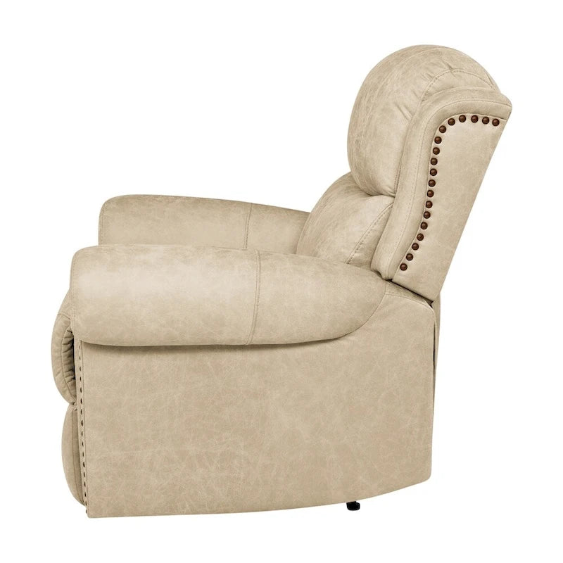 Fauteuil inclinable mural à bras arrondis, très grand format