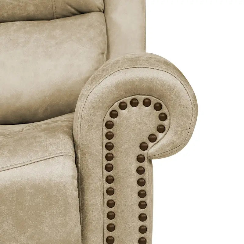 Fauteuil inclinable mural à bras arrondis, très grand format