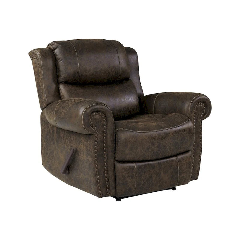 Fauteuil inclinable mural à bras arrondis, très grand format