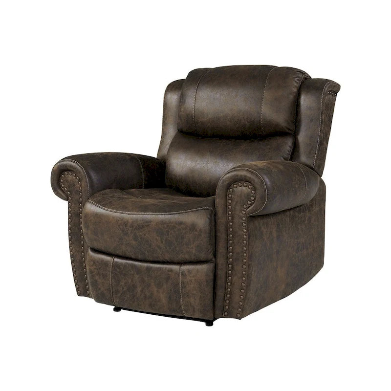 Fauteuil inclinable mural à bras arrondis, très grand format
