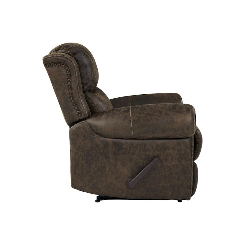 Fauteuil inclinable mural à bras arrondis, très grand format