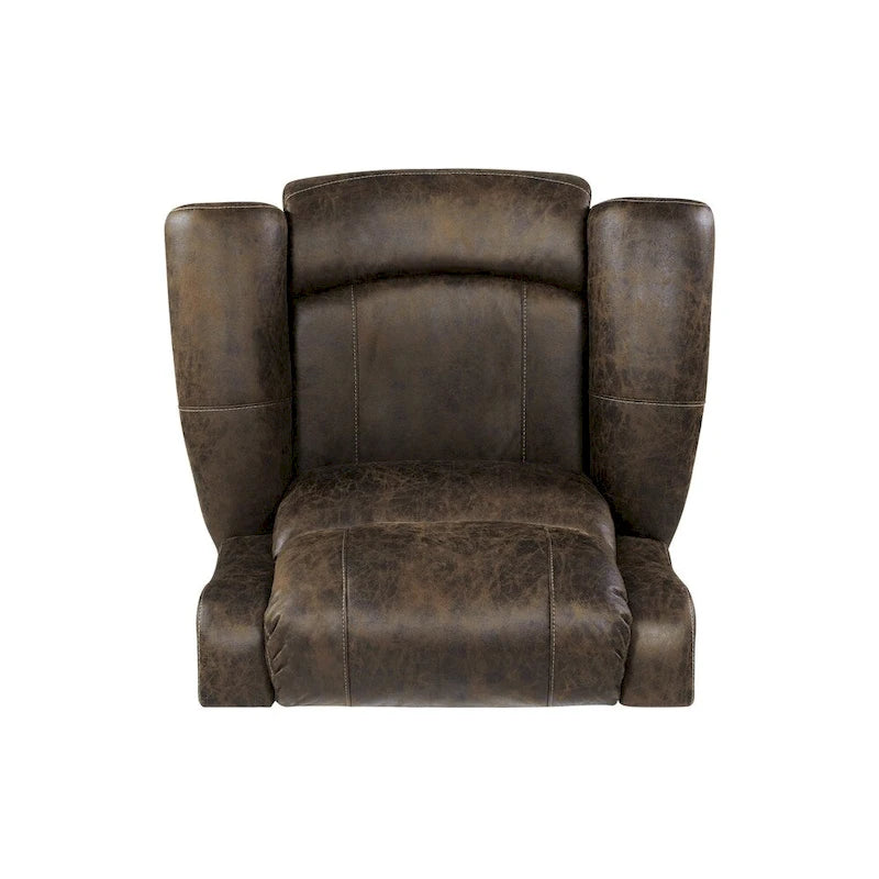 Fauteuil inclinable mural à bras arrondis, très grand format