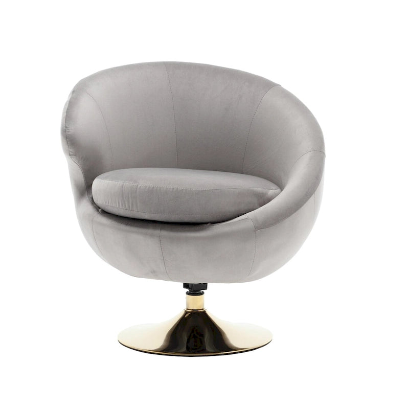 Fauteuils d'appoint pivotants à 360 degrés en velours (lot de 2)