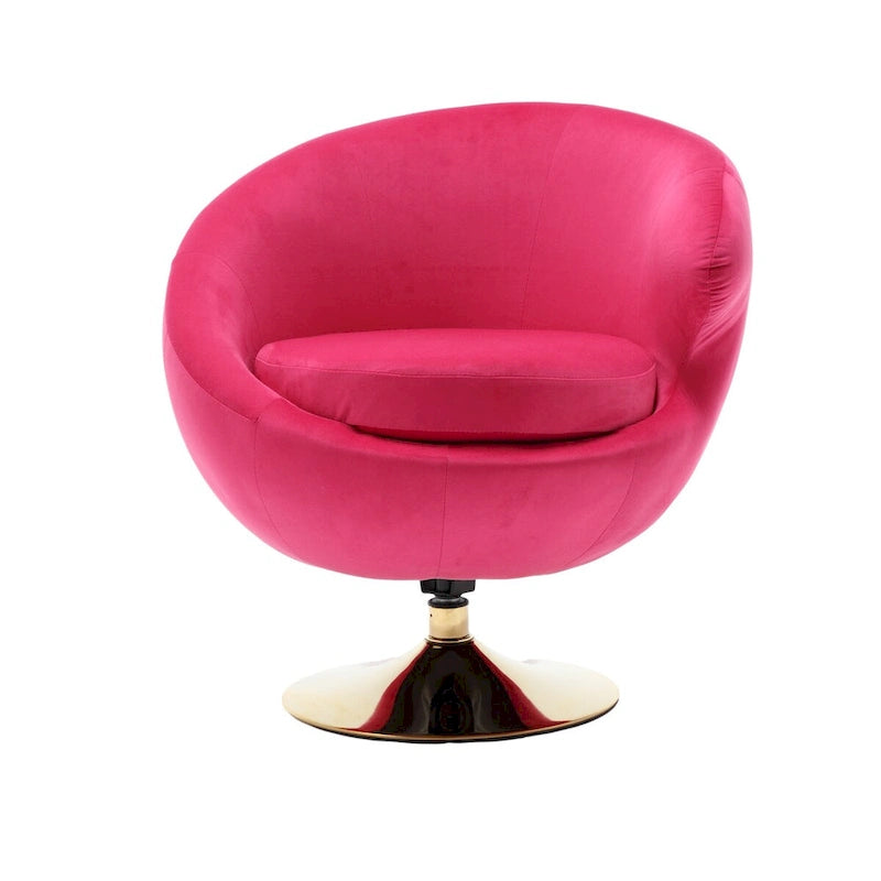 Fauteuils d'appoint pivotants à 360 degrés en velours (lot de 2)
