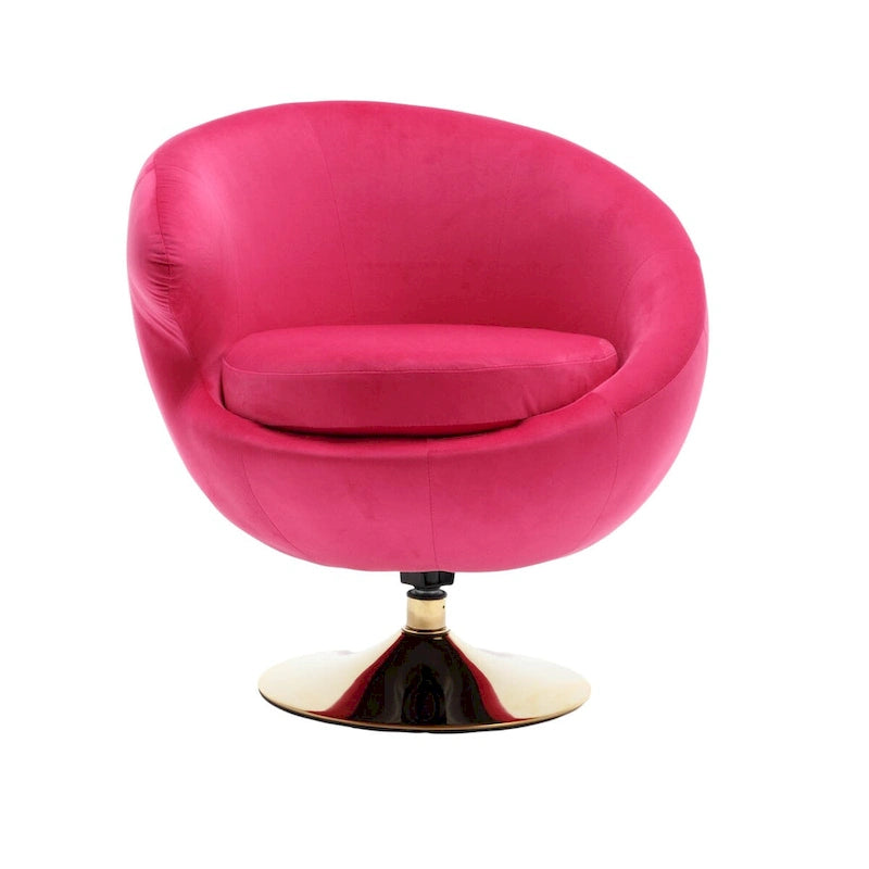 Fauteuils d'appoint pivotants à 360 degrés en velours (lot de 2)