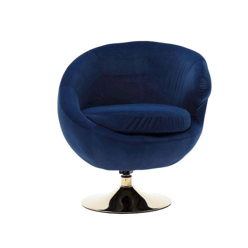 Fauteuils d'appoint pivotants à 360 degrés en velours (lot de 2)