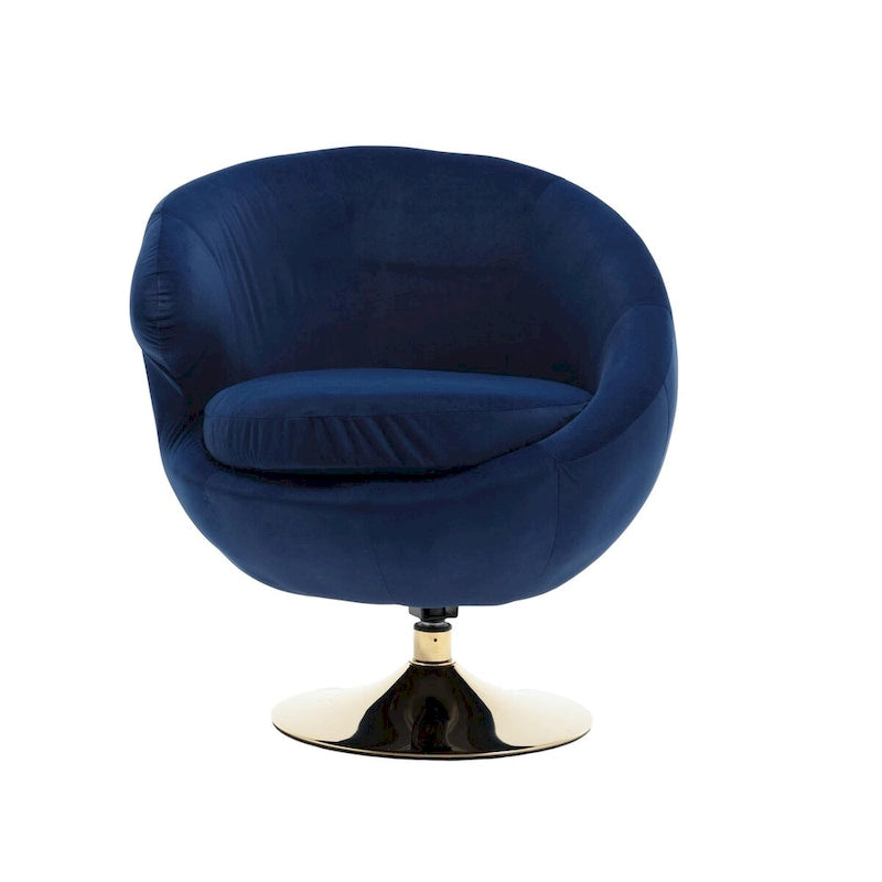 Fauteuils d'appoint pivotants à 360 degrés en velours (lot de 2)