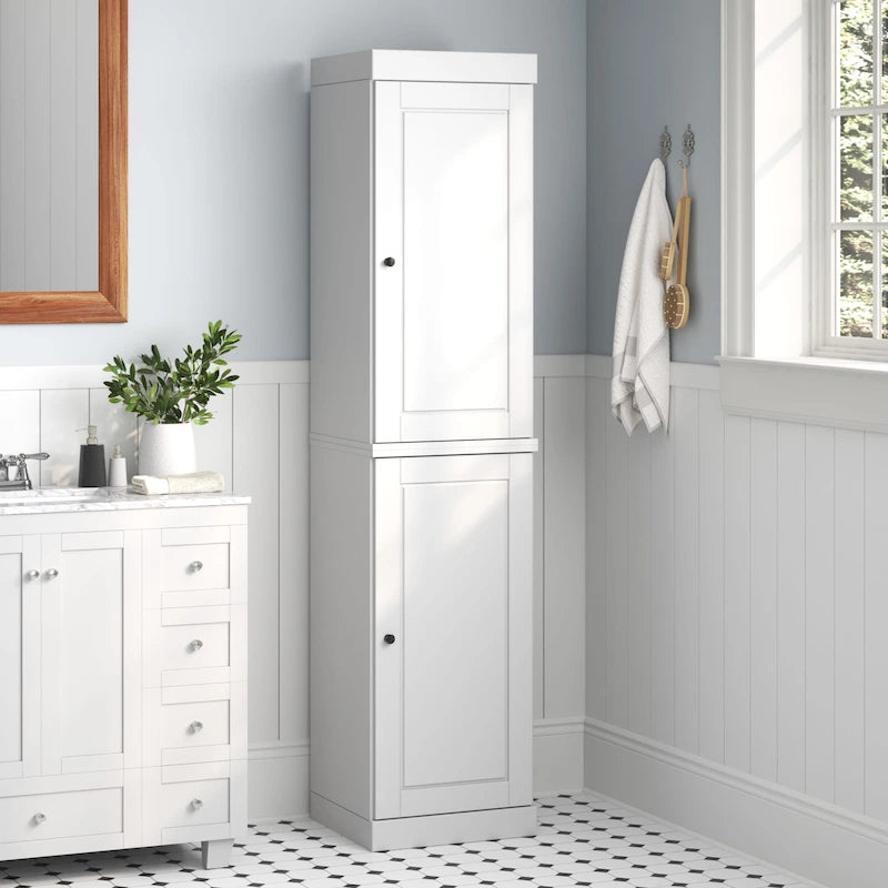 Meuble de salle de bain 100 % bois massif 42 cm avec portes en option Imports