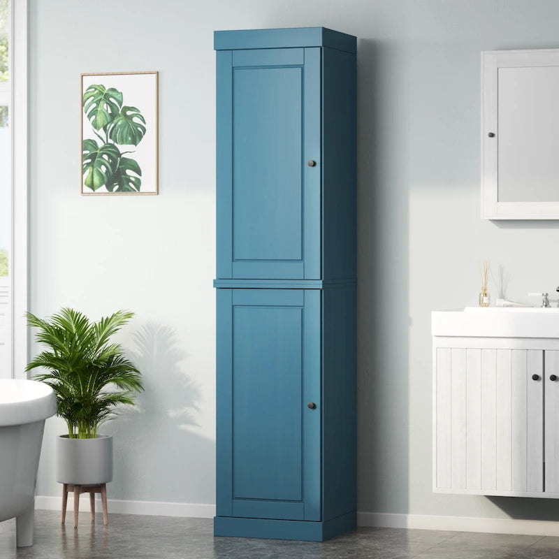 Meuble de salle de bain 100 % bois massif 42 cm avec portes en option Imports
