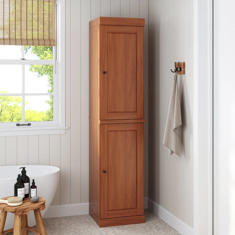 Meuble de salle de bain 100 % bois massif 42 cm avec portes en option Imports