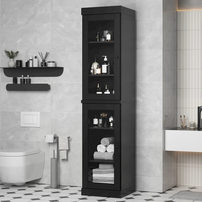Meuble de salle de bain 100 % bois massif 42 cm avec portes en option Imports