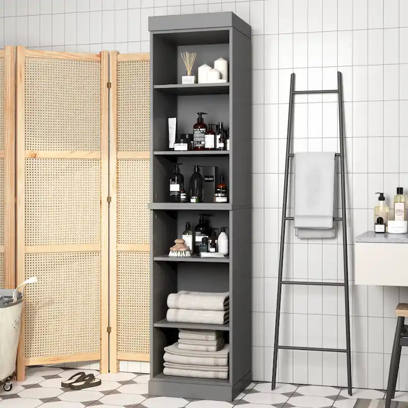 Meuble de salle de bain 100 % bois massif 42 cm avec portes en option Imports
