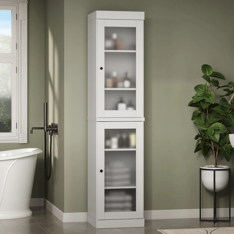 Meuble de salle de bain 100 % bois massif 42 cm avec portes en option Imports