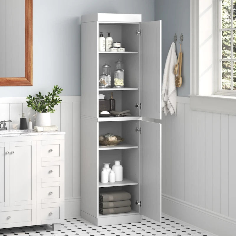Meuble de salle de bain 100 % bois massif 42 cm avec portes en option Imports