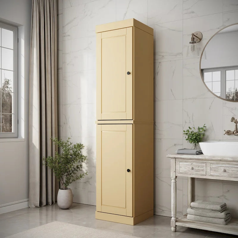 Meuble de salle de bain 100 % bois massif 42 cm avec portes en option Imports