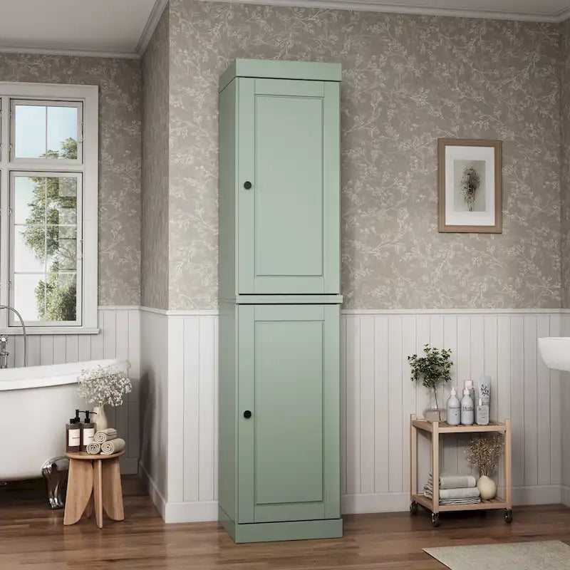 Meuble de salle de bain 100 % bois massif 42 cm avec portes en option Imports