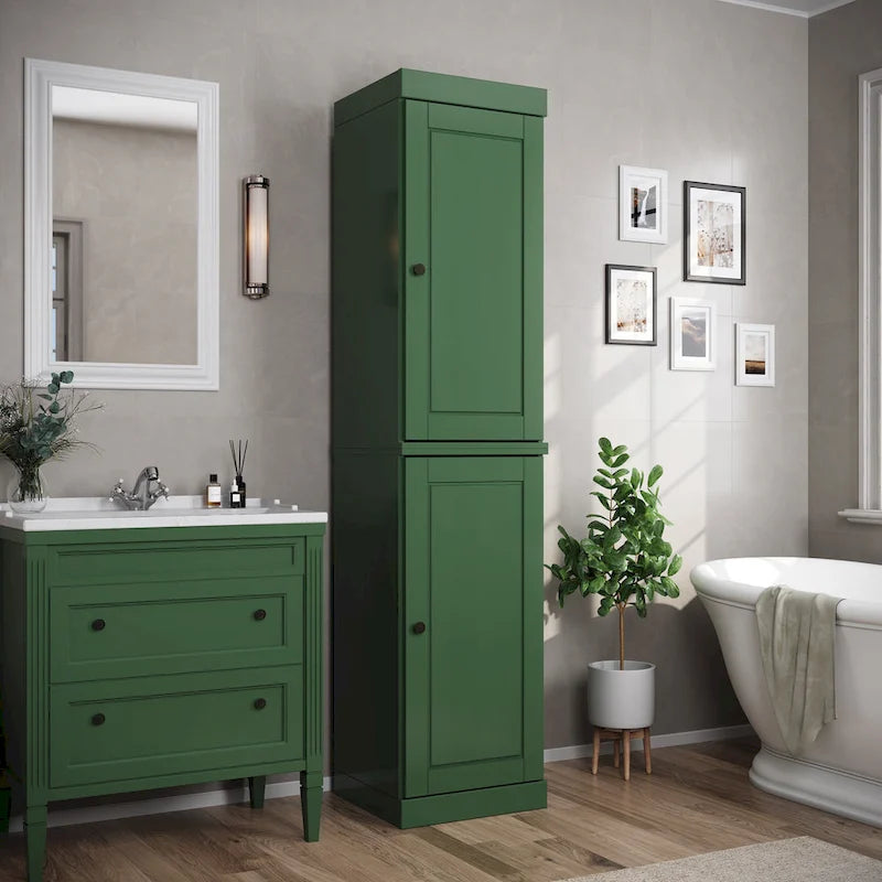Meuble de salle de bain 100 % bois massif 42 cm avec portes en option Imports
