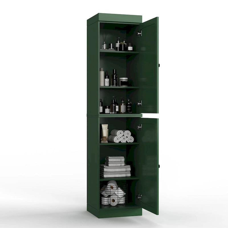 Meuble de salle de bain 100 % bois massif 42 cm avec portes en option Imports