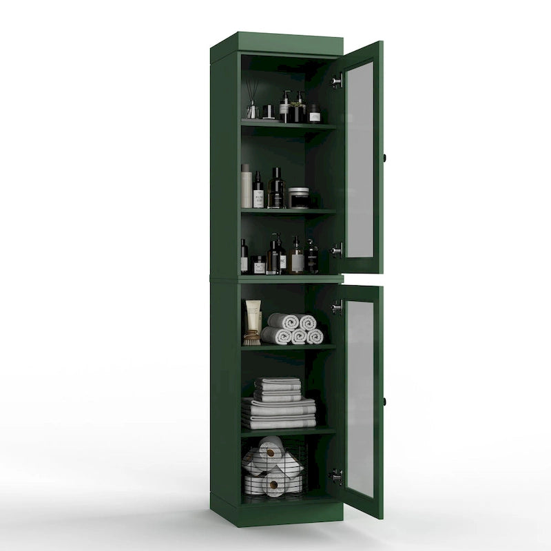 Meuble de salle de bain 100 % bois massif 42 cm avec portes en option Imports